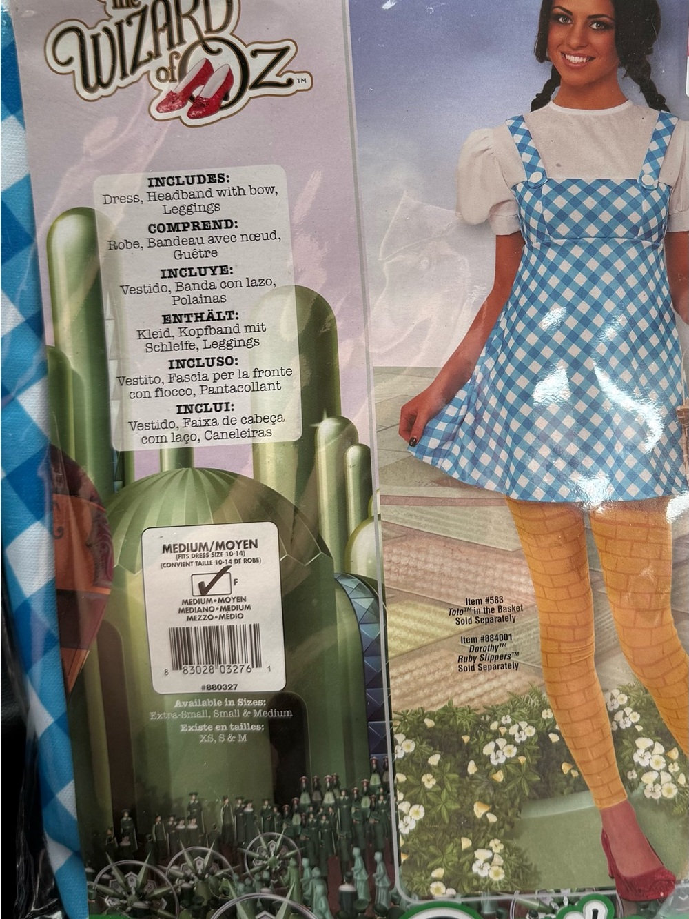 NWT size M The Wizard of Oz Dorothy Blue Gingham Costume Dress (Brand: )